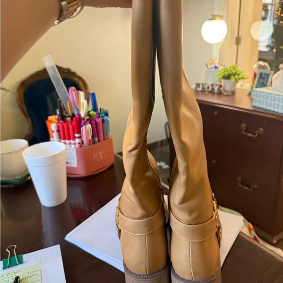 Pierre Dumas Tan Combat & Moto Boots - Picture 6 of 8